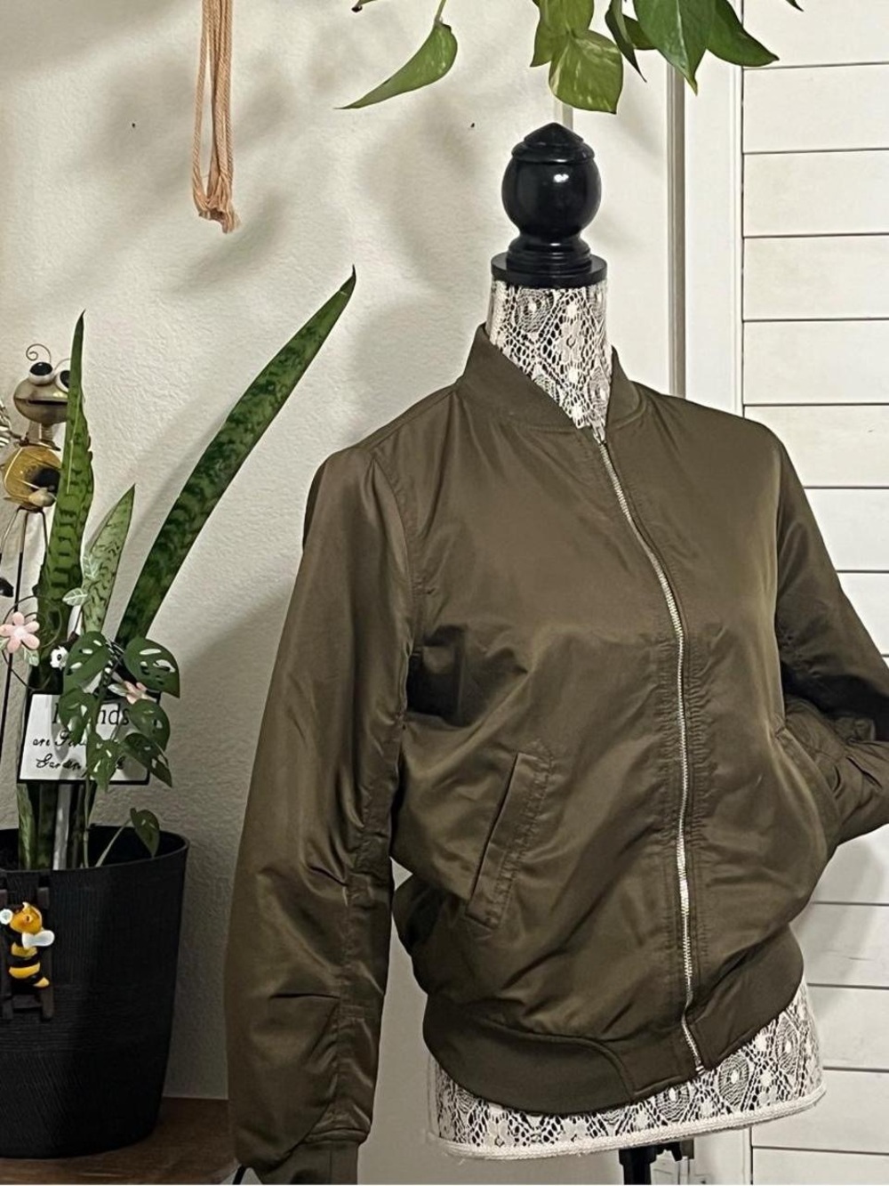 Forever 21 Olive Green Bomber Jacket